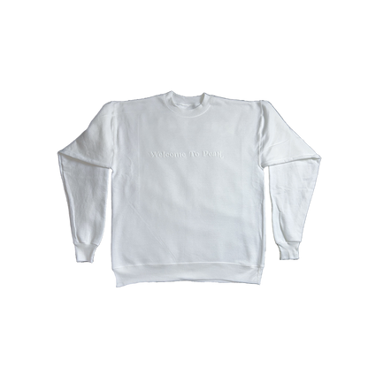 Welcome To Peak "Rise Above" Crewneck - White